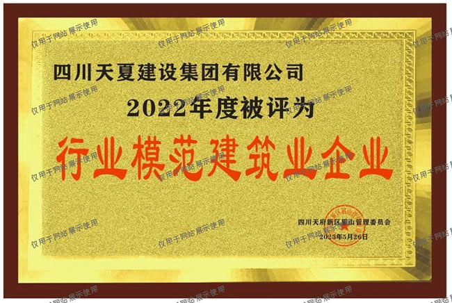 行業模范建筑業企業